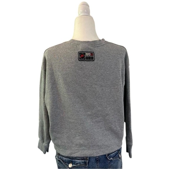 Nike Sportswear Gray Oversized Logo Sweatshirt Women's Crewneck Pullover XS - Picture 5 of 10